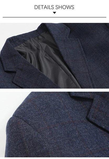 Brand Fashion Suits Blazer Mens Checked Spring Blazer for Men Stylish 2026 Autumn New in Suits Blazers Men Clothing