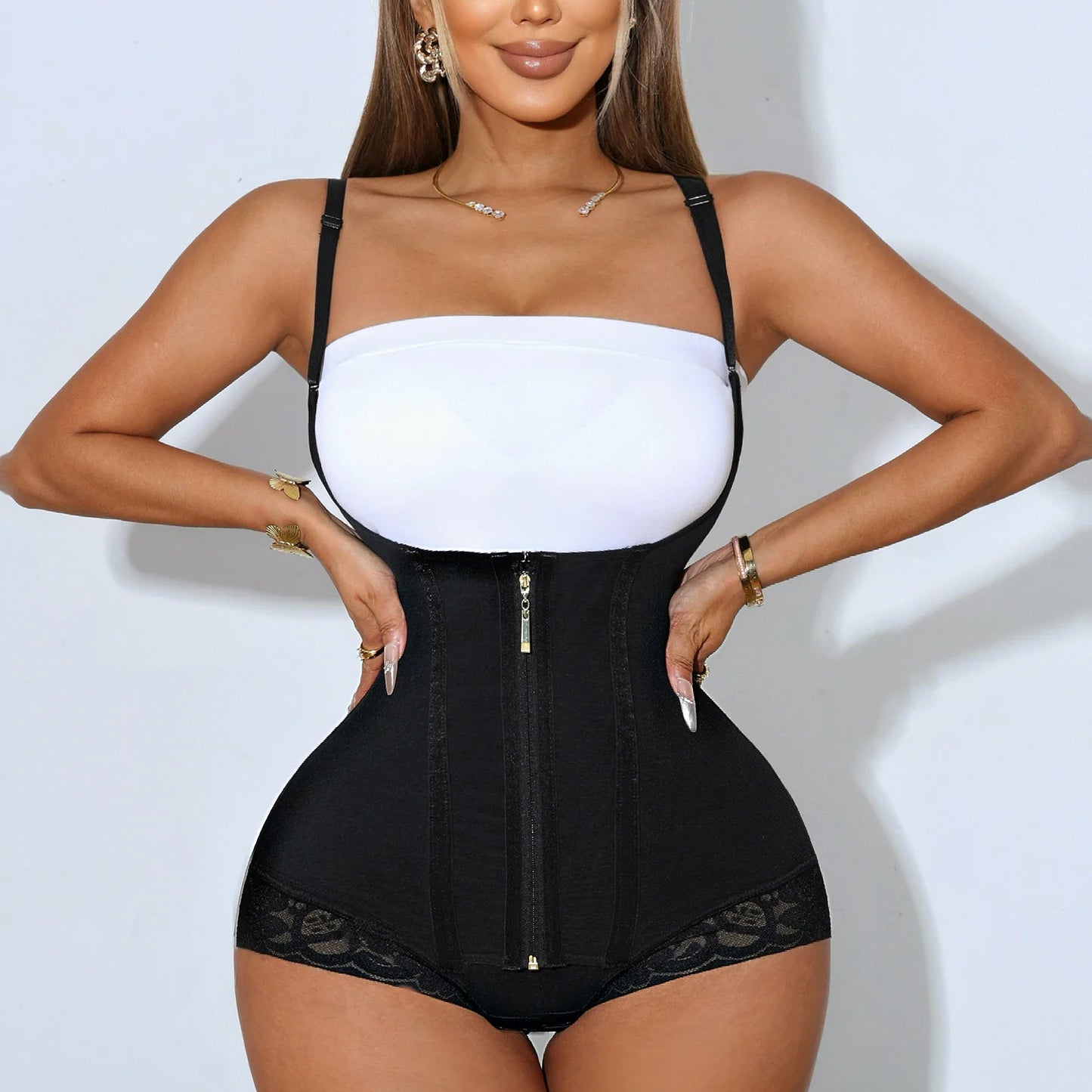 Shapewear Colombian Girdles Reducing Tummy Control Waist trainer Body Shaper Bodysuit for Abdomen Control Dual-control body shap