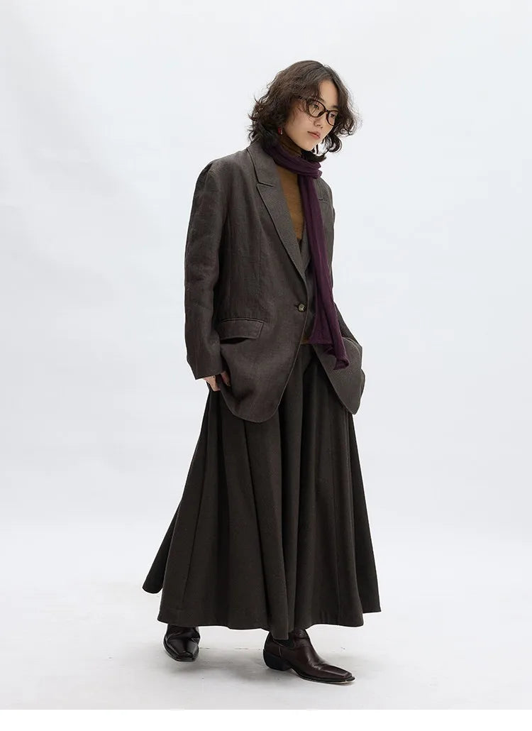 Simple and Understated~ One-Button Women's Blazer, Thin Spring/Summer Suit, New Casual Commuter Jacket, Loose Fit