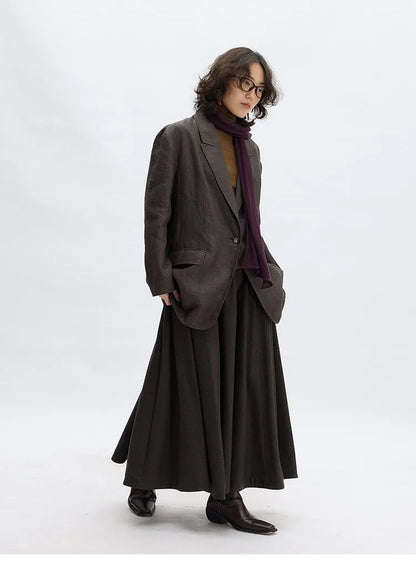 Simple and Understated~ One-Button Women's Blazer, Thin Spring/Summer Suit, New Casual Commuter Jacket, Loose Fit
