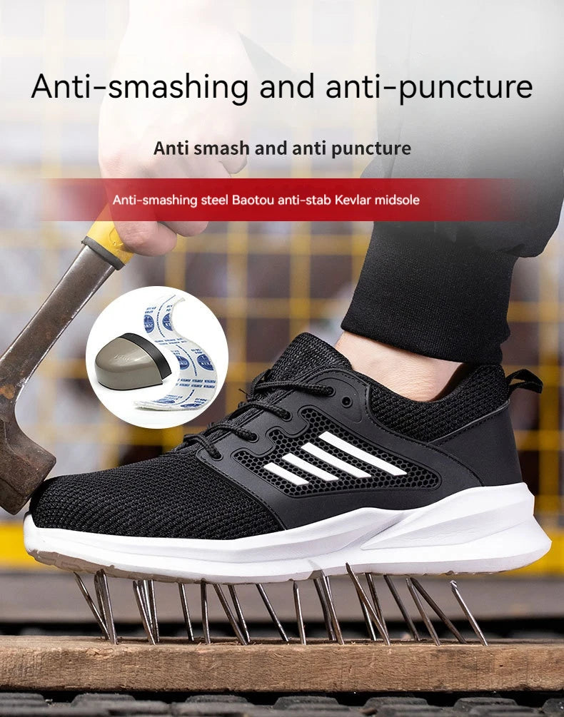 Safety Work Shoes Steel Toe Protective Boots Women Men Anti-Punctur Work Boots Indestructible Safety Shoes Outdoor Sneaker