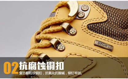 Natural Cow Leather Men’s Women Boots Handmade Retro Winter Autumn Shoes Ankle Snow Boots for Men Top Quality Shoes Dropshipping