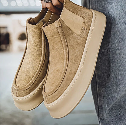 Male Chelsea Shoes Spring Autumn High Cut Platform Men's Booties Boots Classic New Size 44 Trendy 2025 Quality Hot Selling Cheap