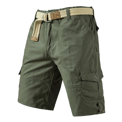 Mens Casual Cotton Shorts Hiking Cargo Shorts Relaxed Fit Streetwear Running Shorts Elastic Waist Short