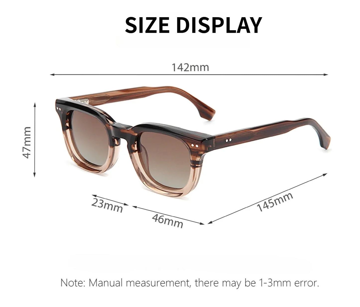 High Quality Acetate Men Polarized Sunglasses Women Tourism Driving Sun Protection UV400 Sun Glasses Support Prescription Lenses