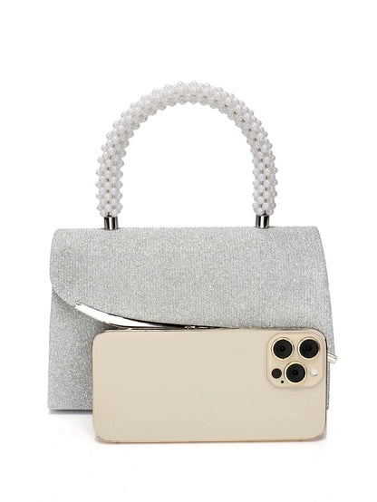 Bucket Design New Arrival Metal Pearl Glitter Women Evening Bags Sequins Lady Party Handbags Handle Mixed Color Wedding Banquet