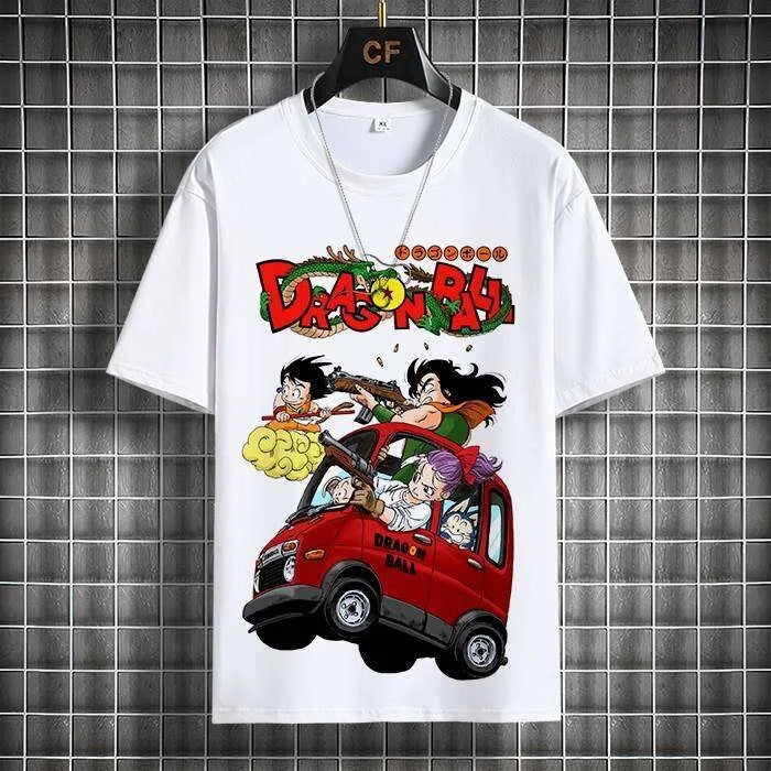 2026 Summer Dragon Ball Z Summer Trendy Short Sleeve Loose Fit T-Shirt Collaborative Release Bird Mountain Memorial Anime Goku