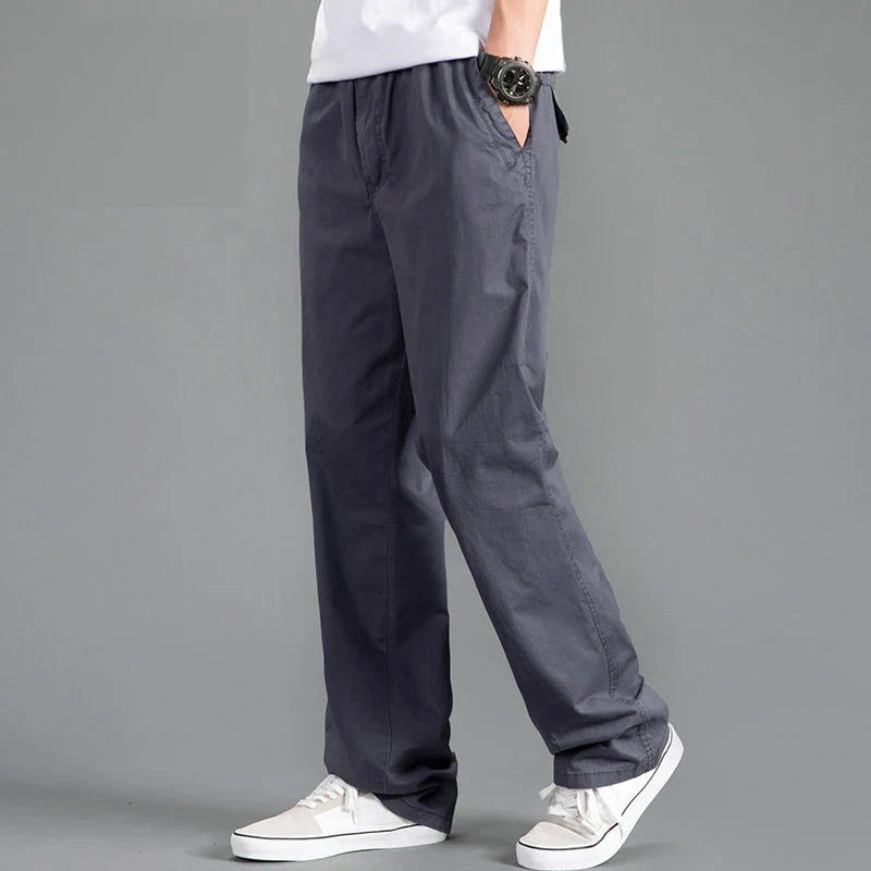 Men's Overalls Cotton Cargo Pants Casual Sports Sweatpants Stretch Waist Work Utility Dungarees Black Gym Jogger Trousers