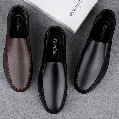 Genuine Leather Men's Loafers Soft Cowhide Men Casual Shoes Luxury Brand Male Driving Footwear Slip-on Flats Handmade Moccasins