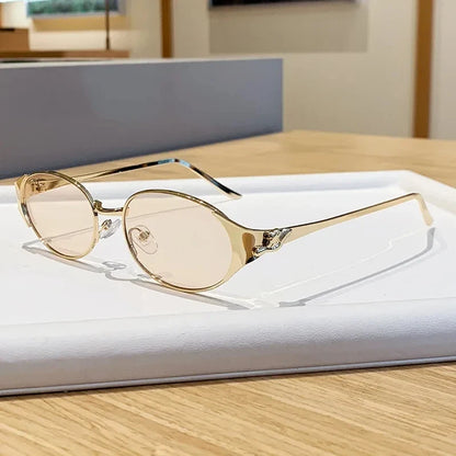 2026 New Fashion Brand Luxury Designer Sunglasses Women Leopard Vintage Trendy Oval Top Shades Punk Travel Party Elegant Glasses