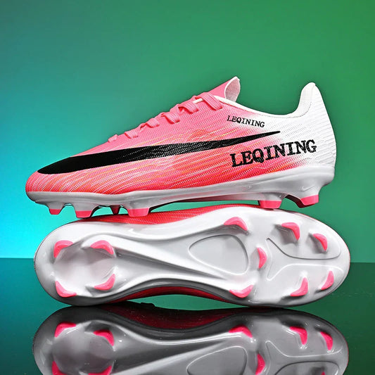 New Men Football Boots Outdoor Non Slip Match Boys Breathable Soccer Shoes Sport Adult Cleats Training Long Spikes Comfortable