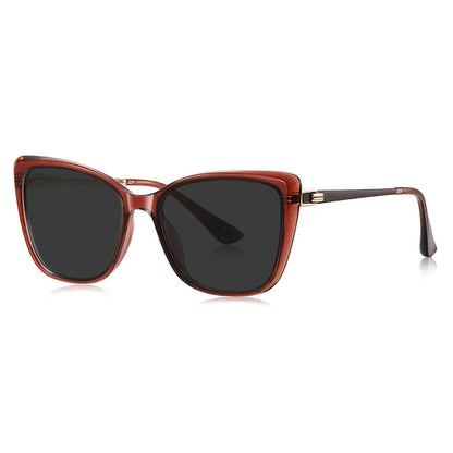 Ladies' Big Frame Brand Design Anti UV Myopia Sunglasses with Diopter 0 -0.5 -1.25 -1.5 -2.0 -2.25 -2.5 -2.75 -3.0 -3.5 ~ -6.0