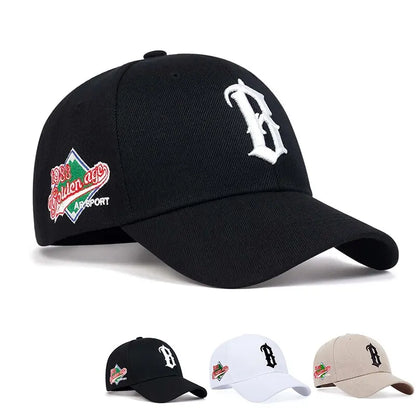 Fashion B Letter Embroidery 1988 Hip Hop Hats Outdoor Adjustable Casual Baseball Caps Sunscreen Hat