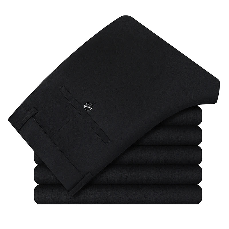 Men's Four-Way Stretch Business Casual Pants Spring/Autumn Formal Dress Trousers Elastic Comfortable Casual Pants