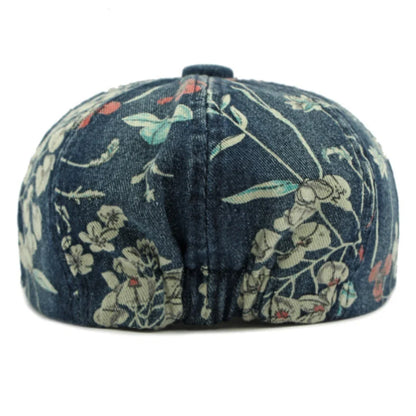 Beret Cap Spring Summer Autumn Men Women Cap Male Female Floral Artist Painter Beret Hat Denim Flat Cap Octagonal Berets