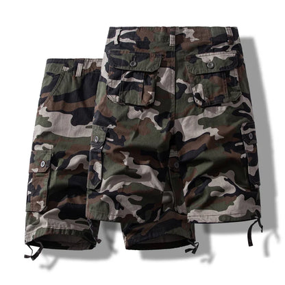 Men's Cotton Shorts Cargo Knee Pants Tactical Casual Sports Shorts Man Hiking Fishing Y2K Clothes