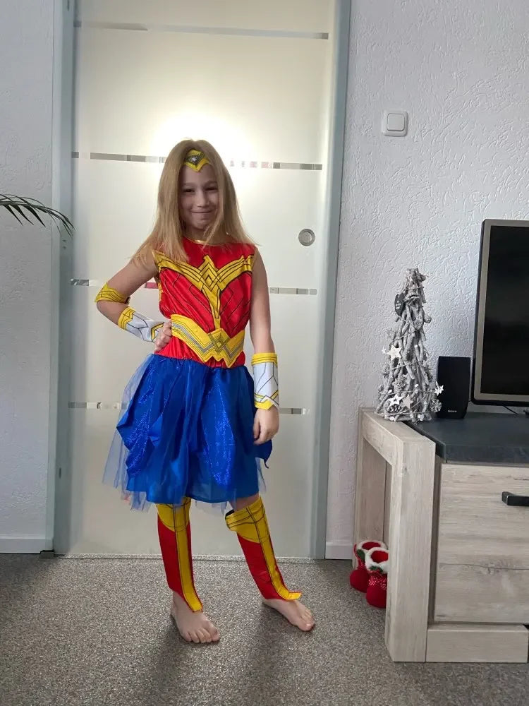 Anime Deluxe Dawn of Justice Wonder Woman Superhero Halloween Cosplay Fantasia Fancy Dress Costume Cosplay Costumes