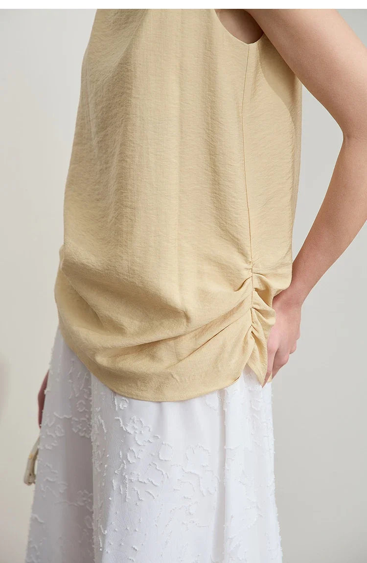 Casual Summer Camisole Tops Women 2025 Solid Office Lady Straight Top Woman New Fashion Loose Sleeveless Clothing 12522032
