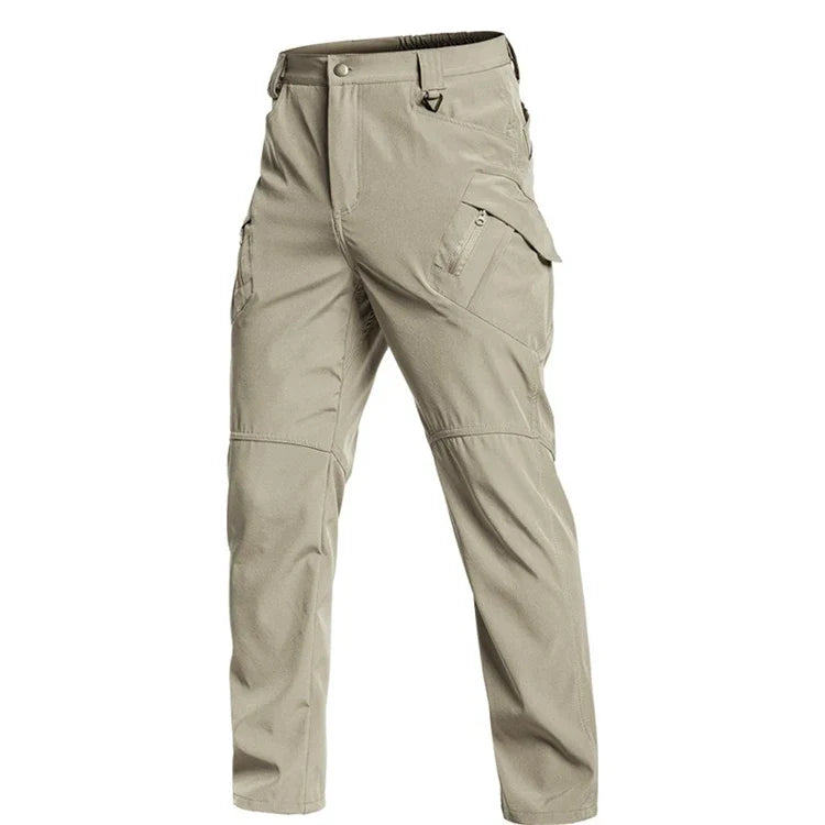 Men's Slim Fit Casual Pants Spring Summer Multiple Pockets Micro Elasticity for Travel Camping Hiking Fishing