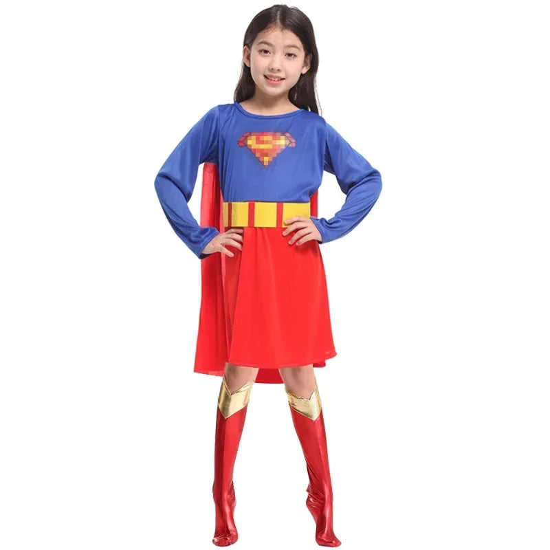 Halloween Carnival Party Girls Supergirls Costume Cosplay Movie Kids Christmas Stage Performance Fancy Dress
