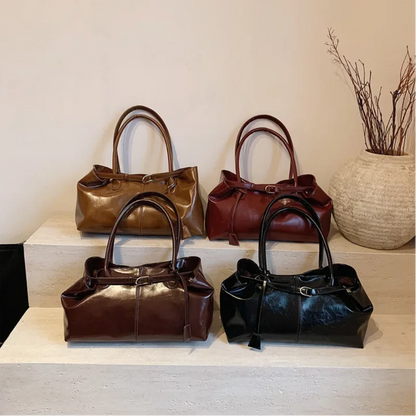 2025 New PU Leather Tote Bag Slouchy Hobo Handbag Fashion Shoulder Bag Large Top Handle Bag for Women Work Shopping Travel