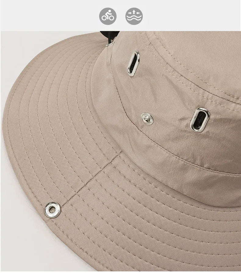 Spring And Summer New Hat Men's Outdoor Mountaineering Sunshade Fisherman Hat Summer Large Brim Breathable Sunscreen Fishing Hat