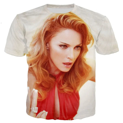 Y2K Singer Madonna Graphic T Shirts Summer Women Men Clothing Fashion Casual Tops Tees Harajuku Streetwear Oversized T-shirt