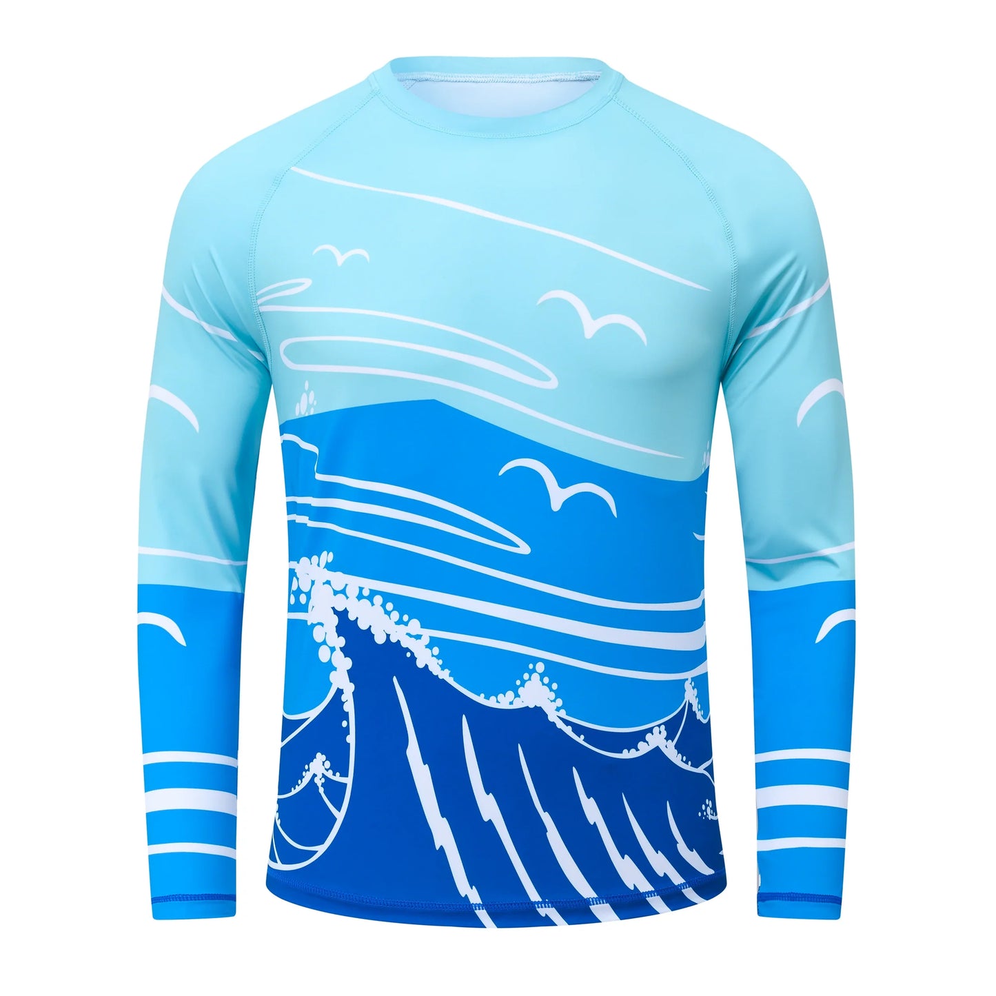 Men's Summer Fishing Shirt for Beach Vacation Swimming T-shirt, Quick-dry UPF 50+ Rash Guard Breathable Top for Board Sports
