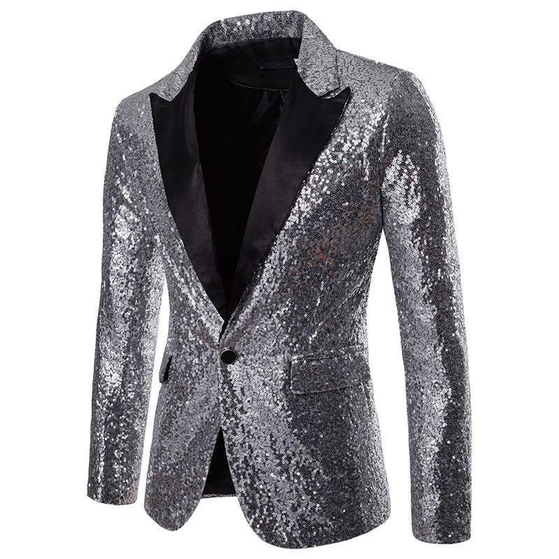 Suit Men's Performance Dress Sequined Suit Nightclub Men's Clothing Host Master Studio Men's Jacket