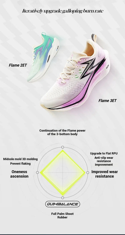 Flame 3.0 ET Men Running Shoes Racing Marathon Breathable Comfort Stable Rebound Jogging Male Sneakers 672612245F
