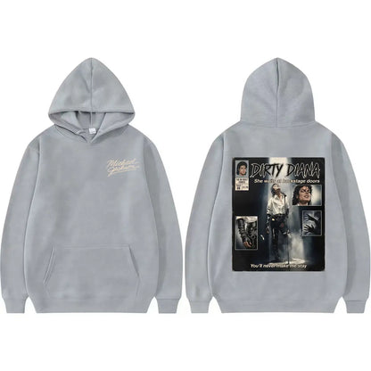 Michael Jackson Dirty Diana Hoodie King of Pop Bad Era Rock Sweatshirts Men Women Fashion Hip Hop High Quality Hoodie Streetwear