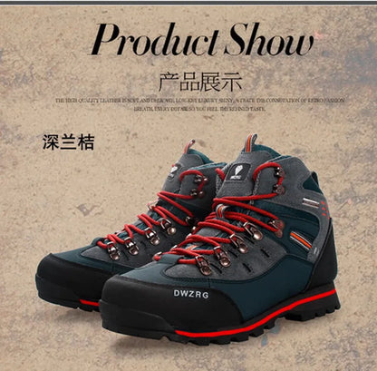 2026 Men Outdoor Ankle Boots Waterproof Sports Shoes Mountain Climbing Classic Footwear Leather Sneakers Hiking Boots Fashion