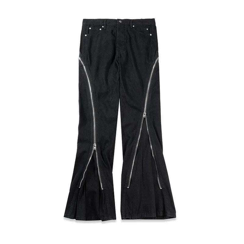 2023 Brand New Classic Rick Denim Folding Zipper Slim Fit Straight PANT Jeans Cotton Denim Pants Comfort Casual Jeans M-XXL #717