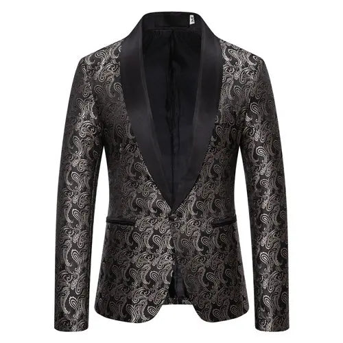 2026 New Men's Red Cashew Flower Blazer, Wedding Party Dress Jacket, White Blue Black Brands Blazers Coat, S M L XL XXL