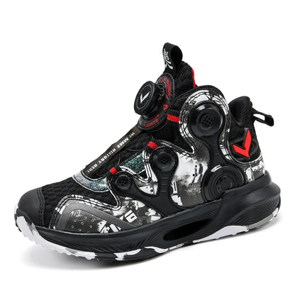 Kids Basketball Shoes Boys Air Cushion Sneakers Non-Slip Comfortable Outdoor Sports Shoes