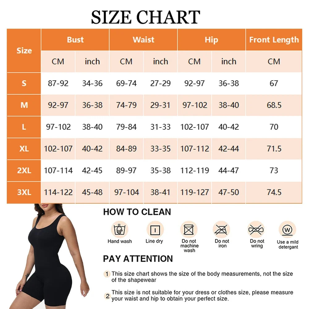 Full Body Shapewear Bodysuit for Women Compression Waist Trainer Body Shaper Bodysuit Fajas Underwear Slim Corset Bodysuits
