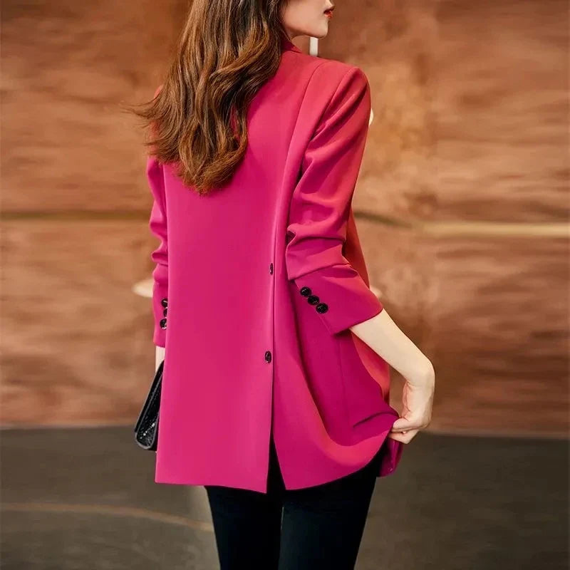 Spring Autumn 2025 Women's Small Suit Jacket Korean Version Leisure Ladies Blazer Coat Temperament Design Sense Lady Outerwear