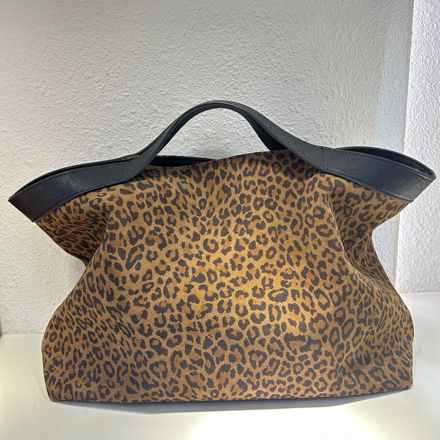 Suede Leather Women's Bag Tote Bag Large Shoulder Crossbody Bags Luxury Designer Trend Animal Leopard Print Handbag New In