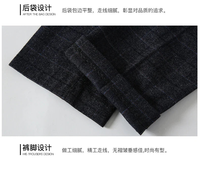 Autumn New Men's Suit Pants, Asian Sizes Office Trousers, Available in Blue, Red, Gray, and Black.