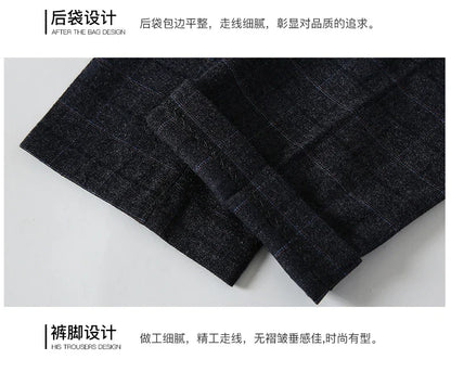 Autumn New Men's Suit Pants, Asian Sizes Office Trousers, Available in Blue, Red, Gray, and Black.