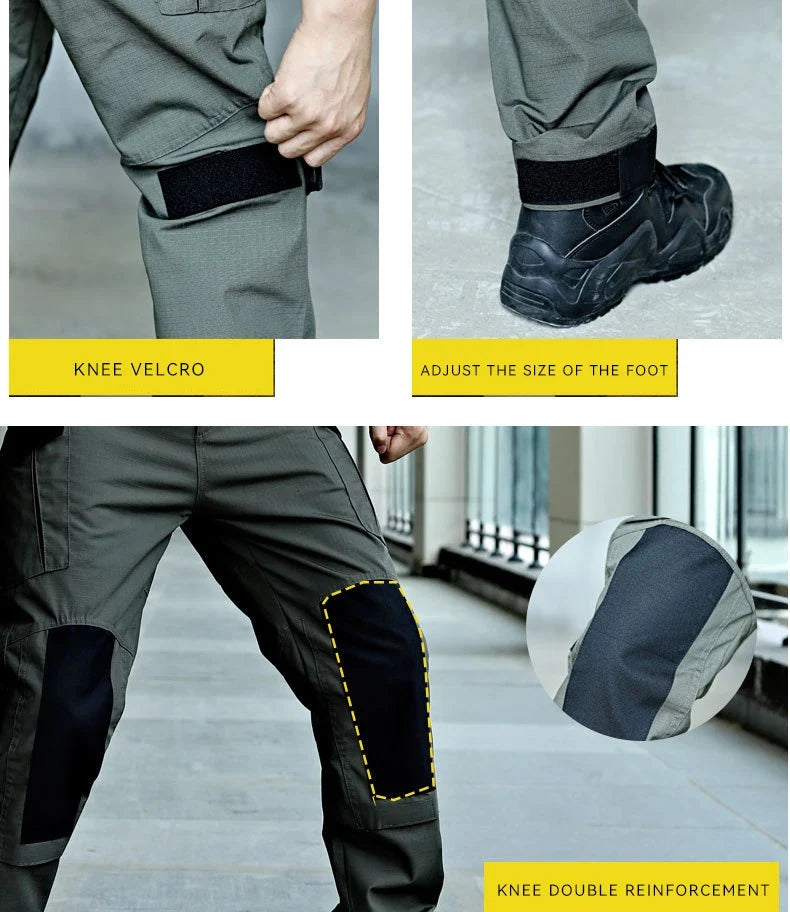 Cargo Pants Men Tactical Trousers Casual Multi Pockets Waterproof Pant Wear-Resistant Casual Trousers Outdoor Hiking Work Man