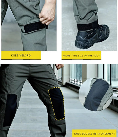 Cargo Pants Men Tactical Trousers Casual Multi Pockets Waterproof Pant Wear-Resistant Casual Trousers Outdoor Hiking Work Man