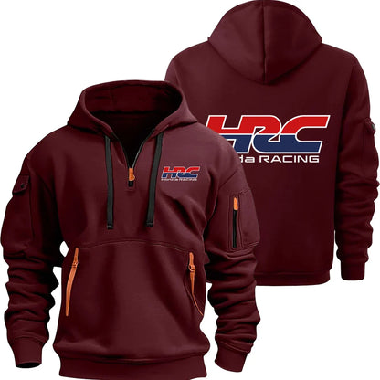 HRC Logo Racing Team Men's Half-zip Hoodie Spring and Autumn Men's Sweatshirt 2025 Sports Men's Pullover Clothes