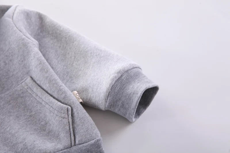 New Autumn Winter Fashion Baby Girls Clothes Children Boys Thicken Hoodies Pants 2Pcs/Set Toddler Sports Costume Kids Tracksuits