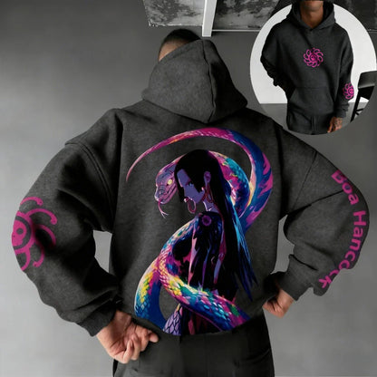 One Piece Men's Hoodie Sweatshirt Boa Hancock Japanese Anime Spring Autumn and Winter Boys Long-sleeved Parent-child Outfit