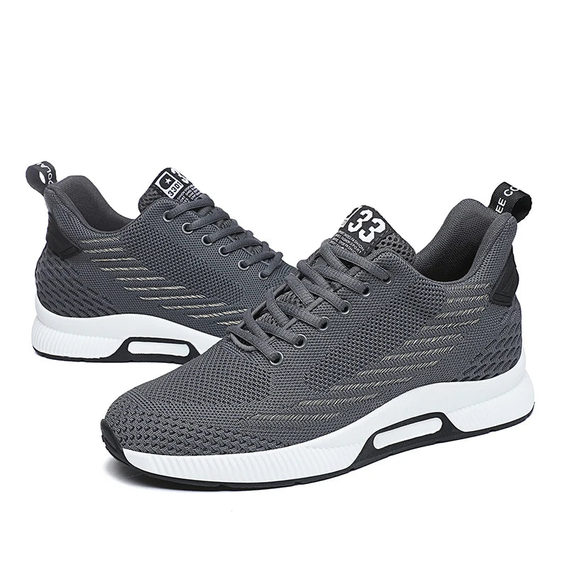 New Sneakers Man Elevator Shoes Height Increase Shoes for Men Insoles 8CM Mesh Breathable Sports Heightening Footwear Tall Shoes
