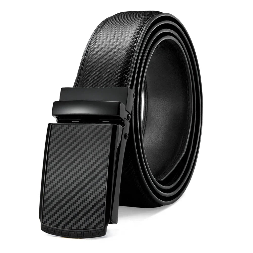 Men Belt Leather Belt  Automatic Genuine Leather Fashion Belts Ratchet Luxury Belts Men's Trouser Belt Belt for Men