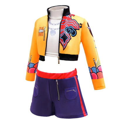 Girls Hip Hop Dance Outfit Set Multi Styles Crop Top Jacket Skirt Shorts Kids Jazz Stage Performance Costume