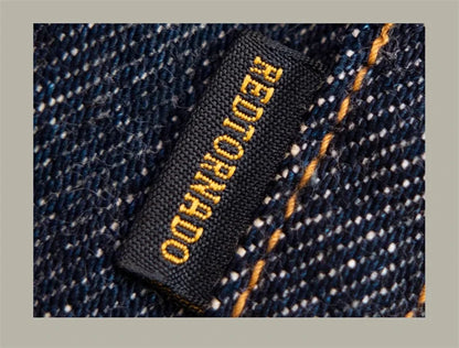 21oz Selvedge Denim Straight Cut Jeans Indigo Rugged Style Men Pants