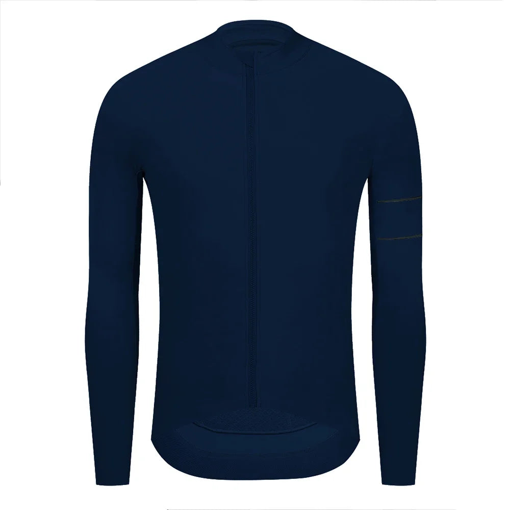 Cycling Jersey 10-20°C Autumn Long Sleeve Road Bike Clothes Thermal Fleece Warmth  MTB Bicycle Jersey